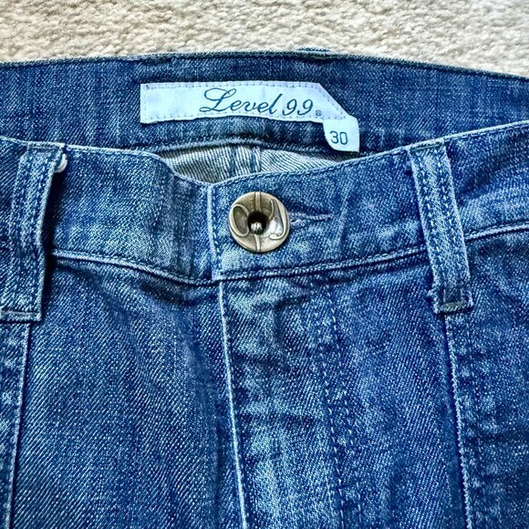 Anthropologie Level 99 Wide-Leg Dark Wash Jeans - Womens 30 - Picture 3 of 8